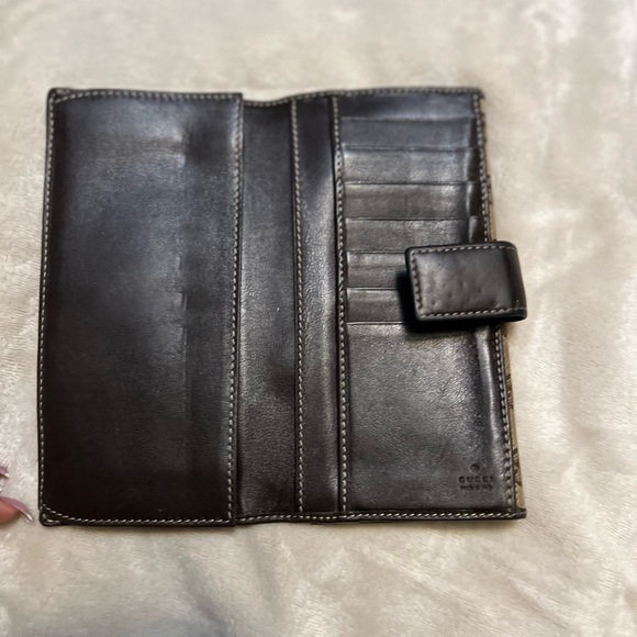 Authentic Gucci monogram canvas long tri-fold wallet - Picture 9 of 9